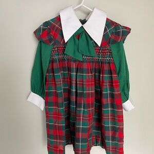 Polly Flinders Plaid Dress with White Collar